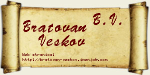 Bratovan Veskov vizit kartica